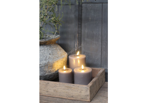 Wax LED kaars Mocca 12,5 x 7,5 cm