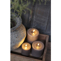Wax LED kaars Mocca 12,5 x 7,5 cm