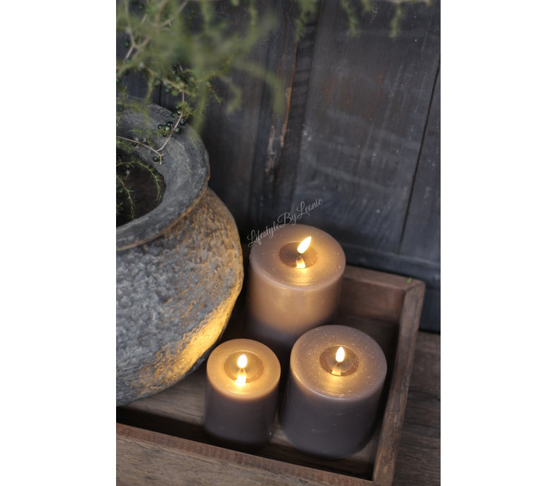Wax LED kaars Mocca 12,5 x 7,5 cm