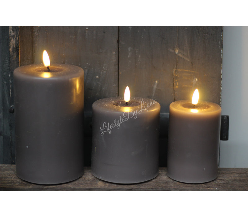 Wax LED kaars Mocca 12,5 x 7,5 cm