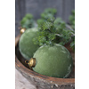 Kerstbal Velvet glas Olive green 10 cm