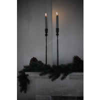 Wax LED dinerkaars Grey 15 cm set van 2