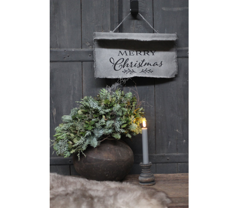 Wax LED dinerkaars Grey 15 cm set van 2