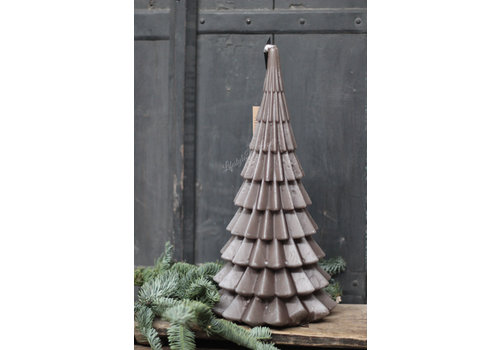 Kerstboom kaars Outdoor Cognac 40 cm