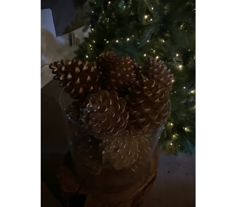 Brynxz kaars Pinecone old gold 11 cm