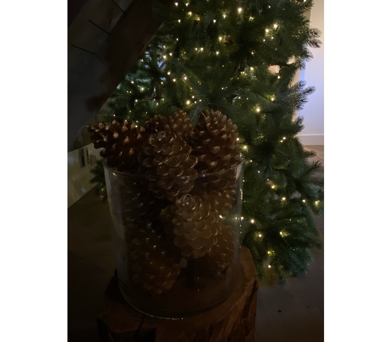 Brynxz kaars Pinecone old gold 16 cm