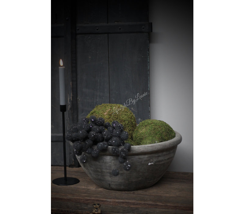 Wax LED dinerkaars Grey 15 cm set van 2