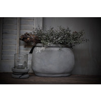 Ovale stenen pot Classy Old grey 32 cm