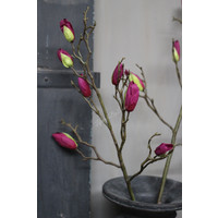 Namaak tak Magnolia in knop Dark purple 86 cm
