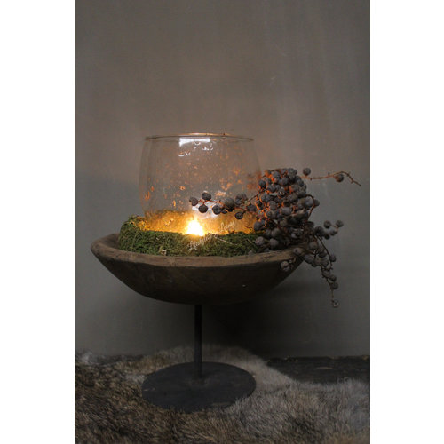 Windlicht conic bubbels Tikota 12 x 12 cm 