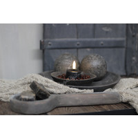 Sobere houten decoratie bal Old wood 8 cm