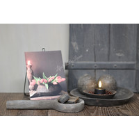 Sobere houten decoratie bal Old wood 8 cm