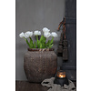 Namaak witte Tulp half open 47 cm