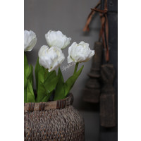 Namaak witte Tulp half open 47 cm