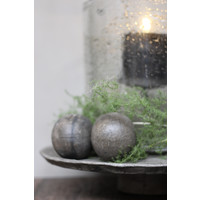 Sobere houten decoratie bal Old wood 8 cm