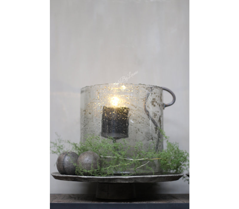 Sobere houten decoratie bal Old wood 8 cm
