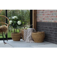 Ronde rotan mand met handvat 32 cm