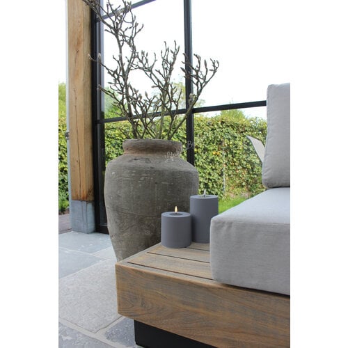 Outdoor LED kaars Grey 10 x 15 cm 