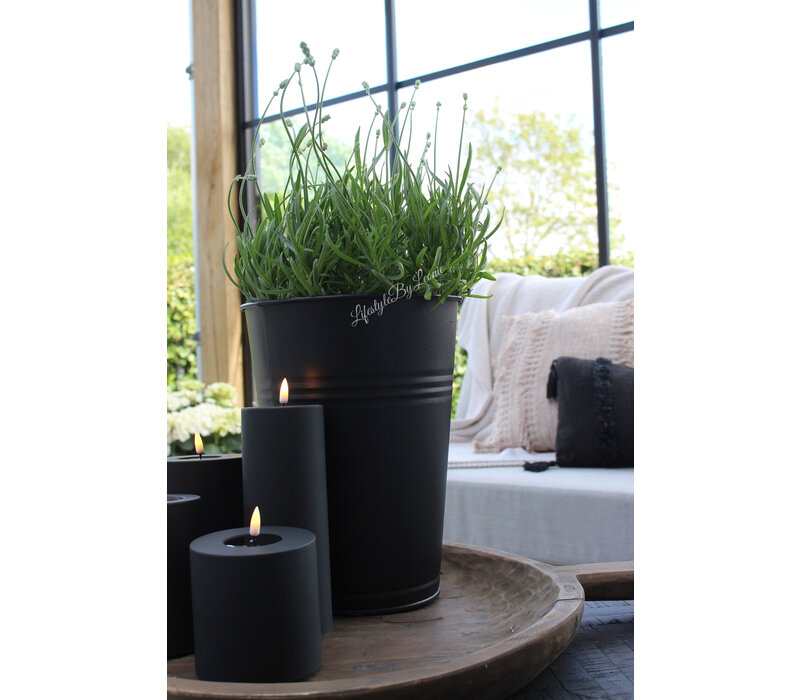 Outdoor LED kaars Black 10 x 15 cm