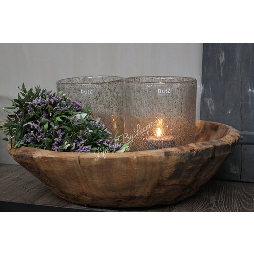 DUTZ cilinder windlicht met bubbels 23 x 16 cm 