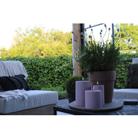 Outdoor LED kaars Dust pink 10 x 10 cm