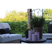 Outdoor LED kaars Dust pink 7,5 x 12,5 cm
