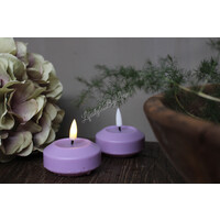 LED drijfkaars Lavender purple 2 stuks