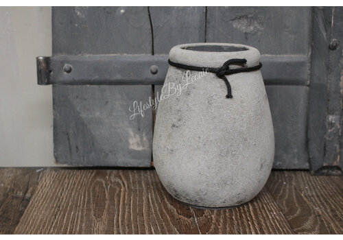 STILL ronde smalle hoge pot Old Grey 14 cm