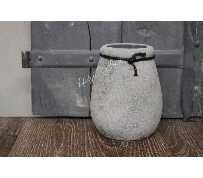 STILL ronde smalle hoge pot Old Grey 14 cm