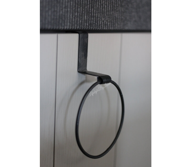 Smeedijzeren handdoek ring 10 cm