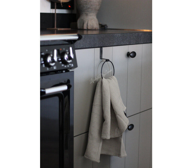 Smeedijzeren handdoek ring 10 cm