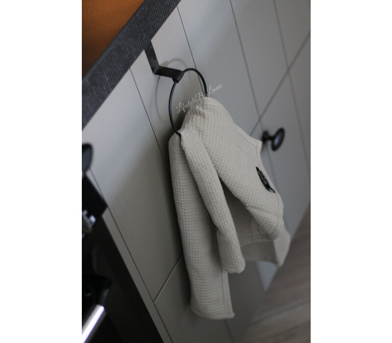 Smeedijzeren handdoek ring 10 cm