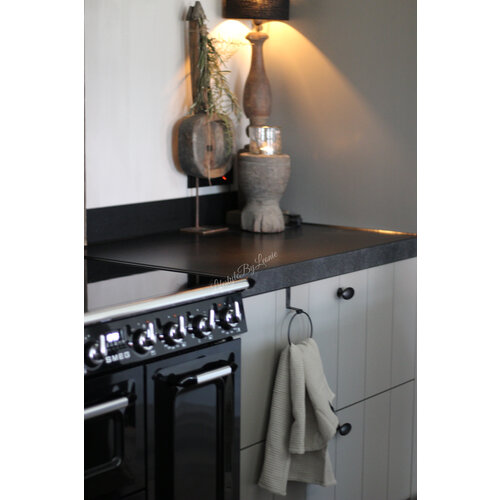 Smeedijzeren handdoek ring 10 cm 