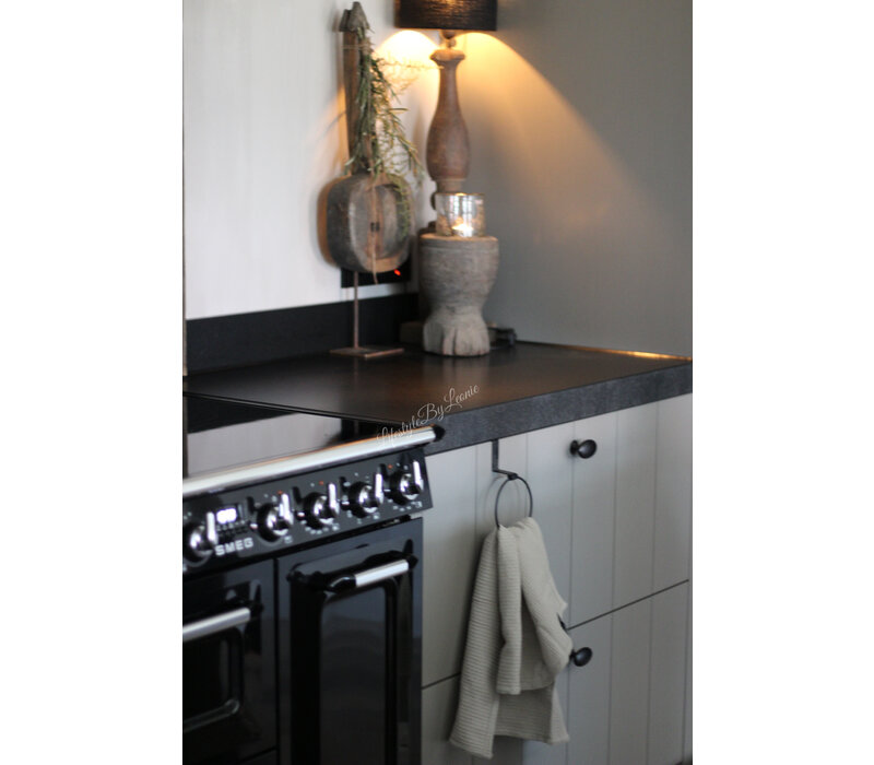 Smeedijzeren handdoek ring 10 cm