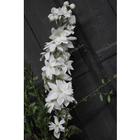 Zijden tak Delphinium white 89 cm