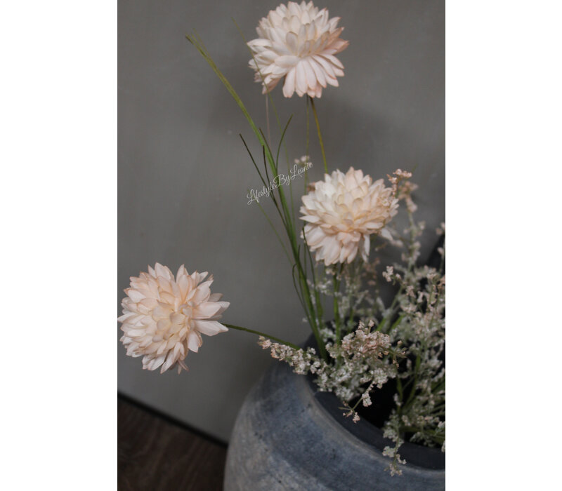 Namaak tak Chrysant field flower Soft beige XL 56 cm