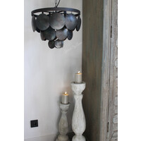 Metalen Old black schijfjes hanglamp incl fitting 50 cm