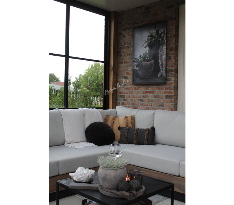 Tuinposter op houten latjes Olive 80 x 60 cm