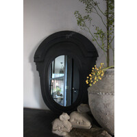 Ossenoog spiegel black wash Luuk 70 cm