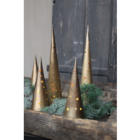 Metalen tree cone Brons 20 cm