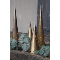 Metalen tree cone Brons 28 cm