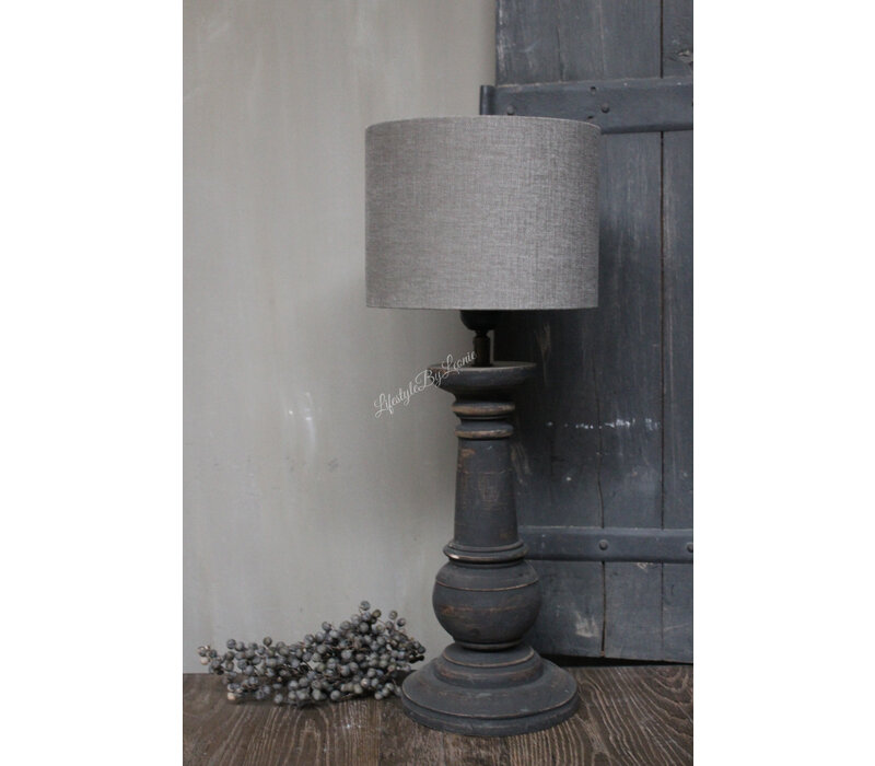 Baluster lampvoet Grey/black tomy 40 cm