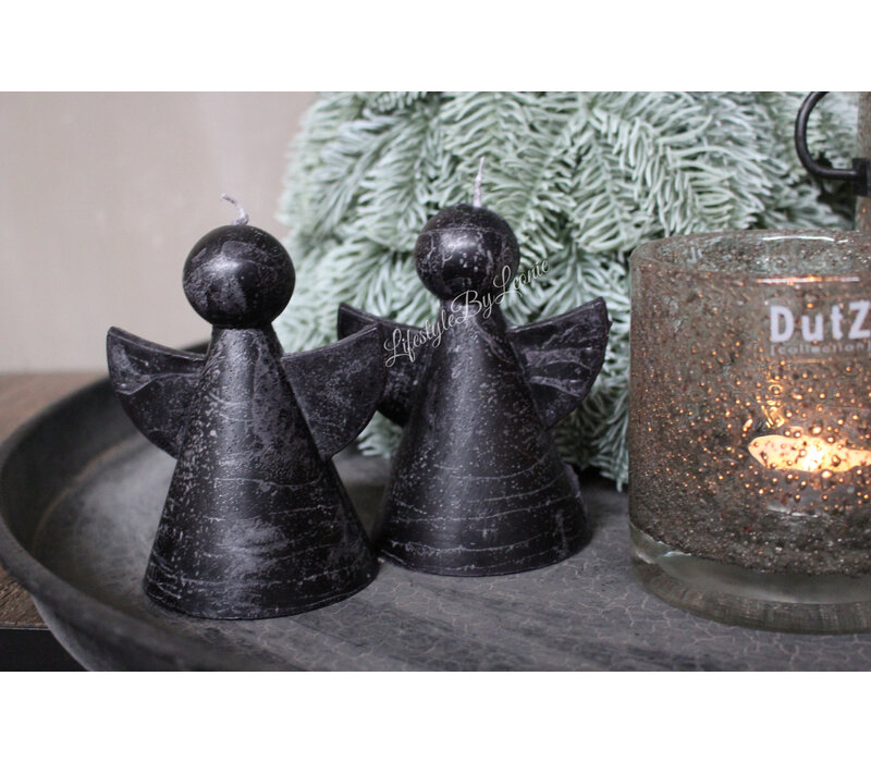 Kaars Angel black 11 cm