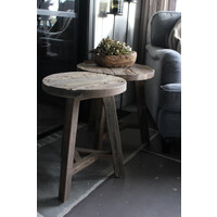 Ronde tafeltjes Driftwood set van 2