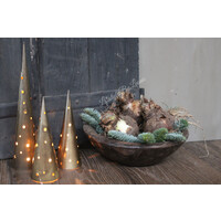 Metalen tree cone Brons 28 cm