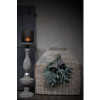 Hoge baluster kandelaar Lois old grey 59 cm