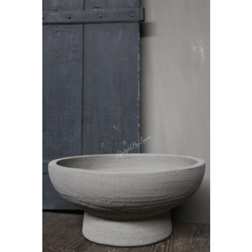 STILL bowl on foot Taupe 35 cm 