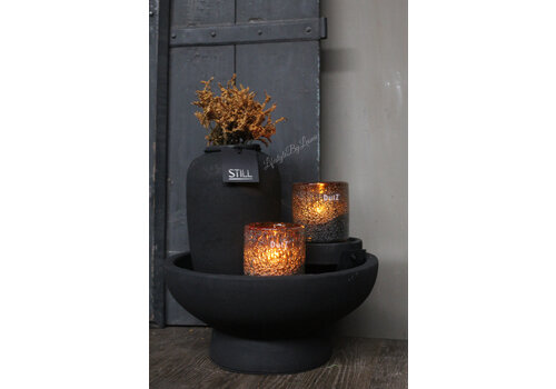 STILL bowl on foot Black 35 cm