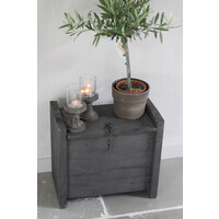 Houten kist Himalaya grey black 46 cm