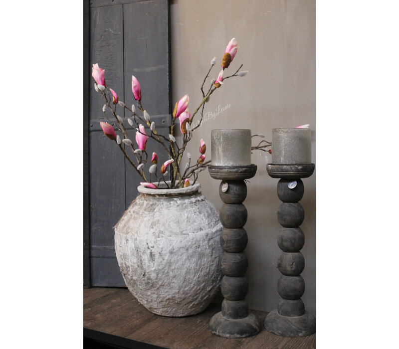 Zijden Magnolia tak light pink 88 cm